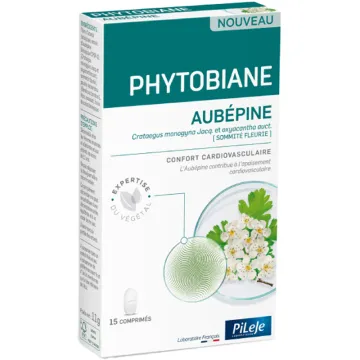 Pileje Phytobiane Aubépine bio 15 comprimés