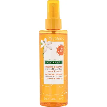 Klorane Polysianes Huile Sèche Solaire SPF30 Monoï 150 ml