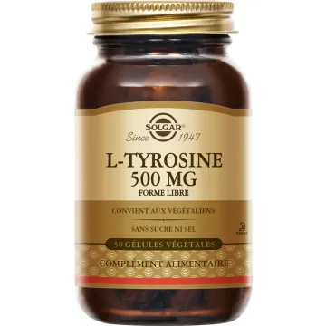Solgar L-Tyrosine 500 mg 50 gélules végétales