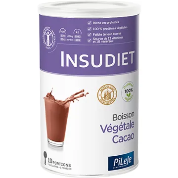 Pileje Insudiet Poudre pour Boisson Végétale Saveur Cacao 300 g