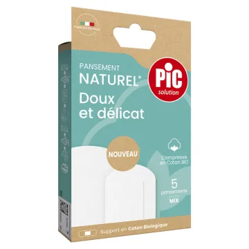 Pic Solution 5 Pansements Naturels en Coton Bio Mix 