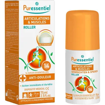 Roller Articulations et Muscles 14 huiles essentielles 75 ml Puressentiel