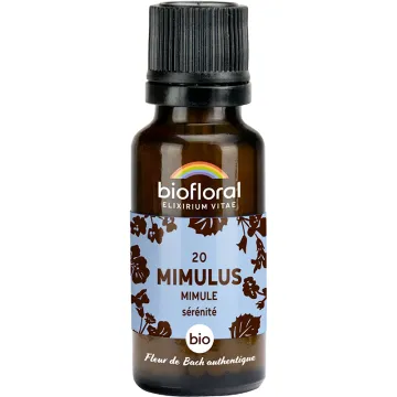 Fleur de Bach n°20 Mimulus bio en granules sans alcool 19,5 g – Biofloral