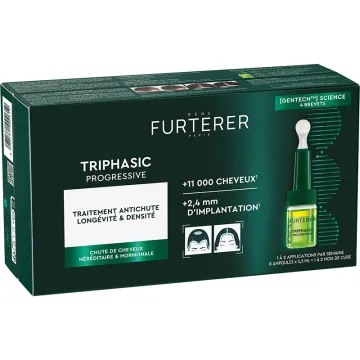 René Furterer Triphasic Progressive Soin Fortifiant Longévité & Densité - 8 ampoules de 5,5 ml