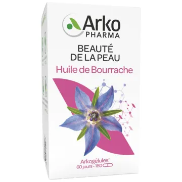 Arkogélules Huile de Bourrache Beauté de la Peau Bio 180 gélules
