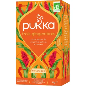 Trois Gingembres Infusion Bio 20 sachets Pukka