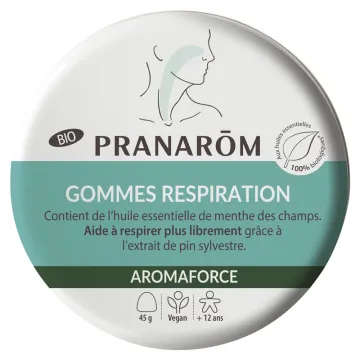 Pranarom Aromaforce Gommes Respiration Bio 45 g