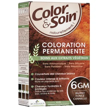 3 Chênes Color & Soin Coloration Permanente Cheveux Blonds 6GM Blond Foncé Cannelle