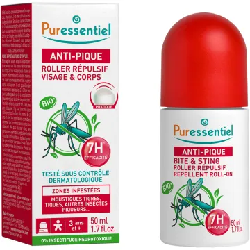 Roller Anti-Pique répulsif visage et corps Bio 50 ml Puressentiel