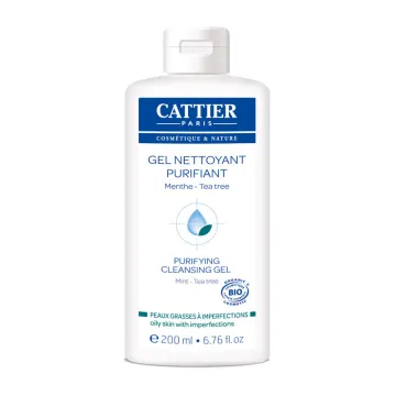 Cattier Gel Nettoyant purifiant bio peaux jeunes 200 ml