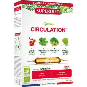 Superdiet Quatuor Circulation Bio 30 ampoules