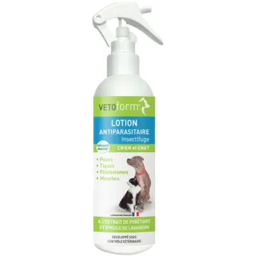 Vetoform Lotion Insectifuge Chien et Chat Spray 250 ml