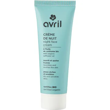 Avril Crème de Nuit Bio Peaux Sèches et Sensibles 50 ml