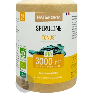 Spiruline Bio 200 comprimés Nat & Form