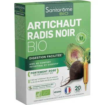 Santarome Artichaut Radis Noir Bio – 20 ampoules de 10 ml