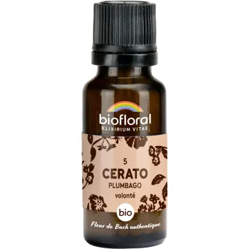 Fleur de Bach n°5 Cerato bio en granules sans alcool 19,5 g – Biofloral