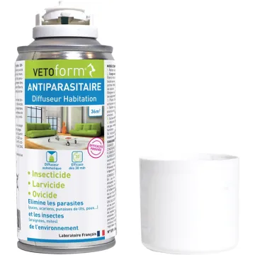 Vetoform Fogger Antiparasitaire Habitation 150 ml 36 m²