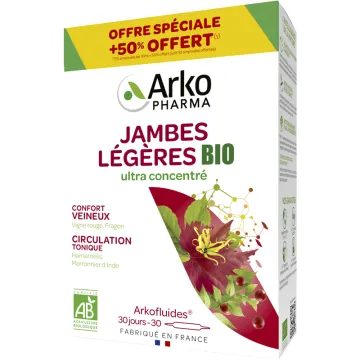 Arkopharma Arkofluides Jambes Légères Bio 30 ampoules