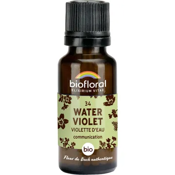 Fleur de Bach n°34 Water Violet bio en granules sans alcool 19,5 g – Biofloral