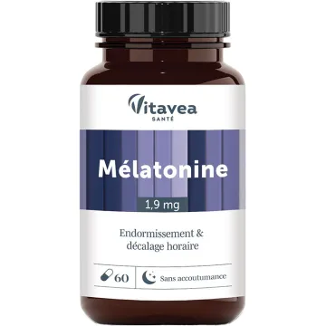 Vitavea Mélatonine 1,9 mg Sommeil & Décalage Horaire 60 gélules