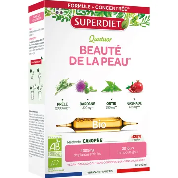 Superdiet Quatuor Beauté de la Peau Bio 20 ampoules