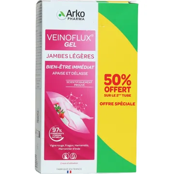 Arkopharma Veinoflux Gel Jambes Légères Lot de 2 x 150 ml