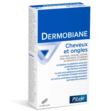 Pileje Dermobiane Cheveux et Ongles 40 gélules