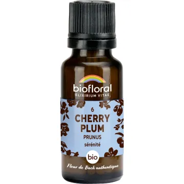 Fleur de Bach n°6 Cherry Plum bio en granules sans alcool 19,5 g – Biofloral