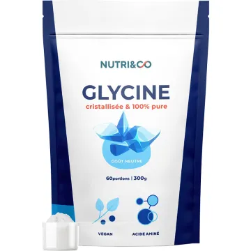 Nutri&Co Glycine Cristallisée 100% Pure Vegan 300 g