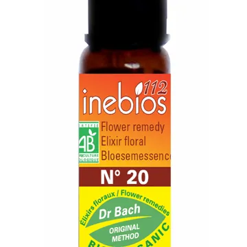 Inebios Fleur de Bach n°20 Mimulus Bio 10 ml