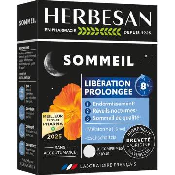 Herbesan Noctaphyt LP 8h Sommeil – 30 comprimés