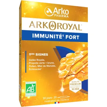 Arkopharma Arkoroyal Immunité Fort Bio 20 ampoules