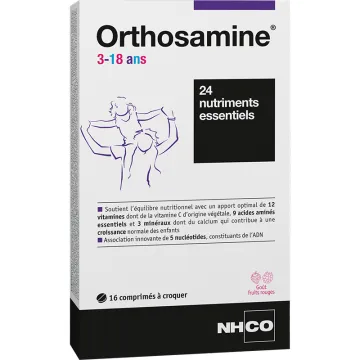 NHCO Orthosamine 3-18 ans 16 comprimés à croquer