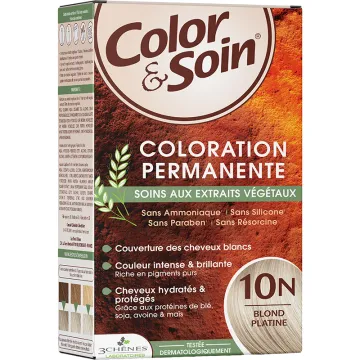 3 Chênes Color & Soin Coloration Permanente Cheveux Blonds 10N Blond Platine