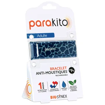 Parakito Bracelet Anti-Moustiques Rechargeable Adulte - Motif Girafe