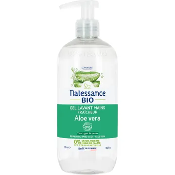 Natessance Gel Lavant Mains Fraîcheur Aloe Vera Bio 500 ml