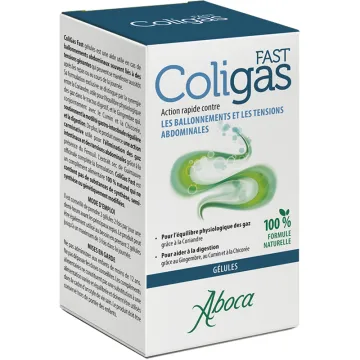 Aboca ColiGas Fast Ballonnements Gélules - Boîte de 50