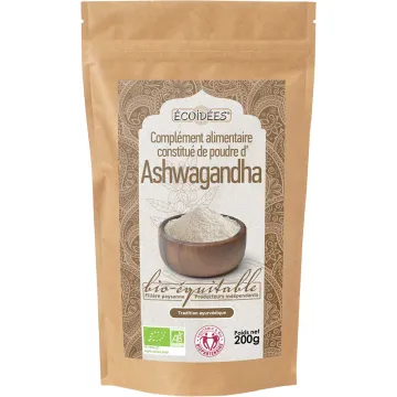 Ashwagandha en poudre Bio 200 g Ecoidées