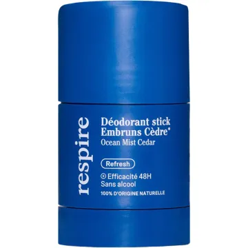 Respire Déodorant Stick Rechargeable Embruns Cèdre 50 g