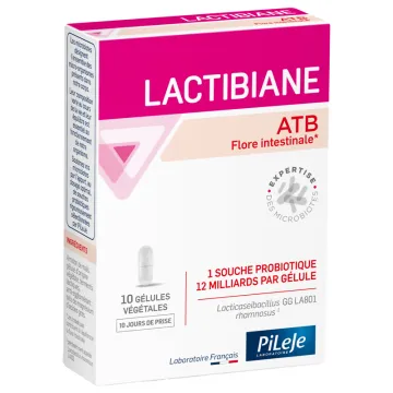 Pileje Lactibiane ATB Lactobacillus rhamnosus 10 gélules (12 milliards)
