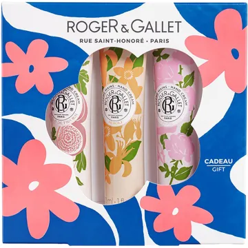 Roger&Gallet Coffret Trio Crèmes Mains Bienfaisantes 3x30 ml Fleur de Figuier, Néroli, Rose