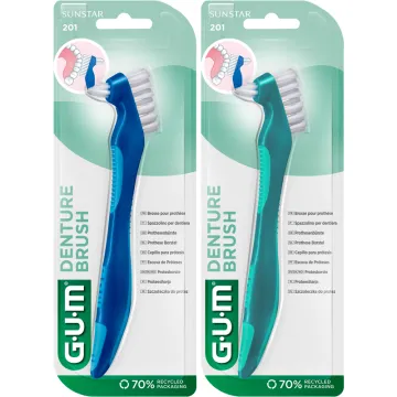 Sunstar GUM Denture Brush Brosse pour Prothèses Dentaires