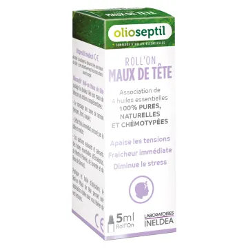 Olioseptil Roll'On Maux de Tête Huiles Essentielles - 5 ml