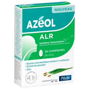 Pileje Azéol ALR plantain, zinc et microbiotique 30 comprimés