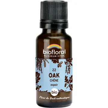 Fleur de Bach n°22 Oak bio en granules sans alcool 19,5 g – Biofloral
