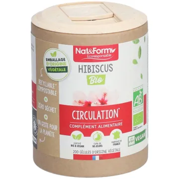Nat & Form Hibiscus Bio 200 Gélules Végétales