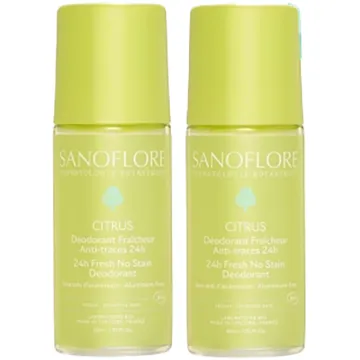 Sanoflore Déodorant Roll-On 24h Citrus Bio Lot de 2 x 50 ml