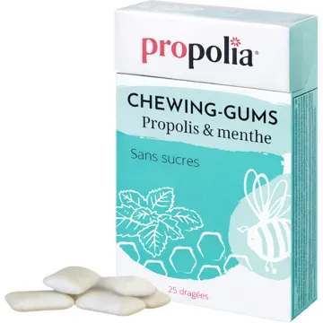 Propolia Chewing-Gum Propolis & Menthe sans sucres 25 dragées