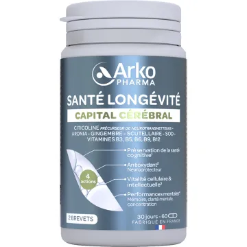 Arkopharma Capital Cérébral Santé Longévité 60 Gélules
