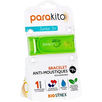 Parakito Bracelet Anti-Moustiques Rechargeable Junior 3+ - Motif Cameleon